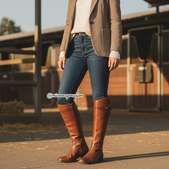 $399 Frye Molly Button Dark Brown Real Leather Knee High Tall Zip Up Riding Boot - Picture 4 of 16